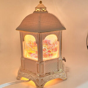 Vintage 2005 Thomas Kinkade Musical Lighted Gazebo Spinning Scene - Working